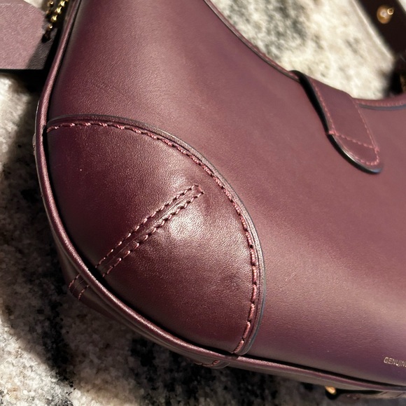 Coach Hamptons Hobo Bag Re-Edition 2005 Black Currant Gold Clasp - Picture 6 of 12